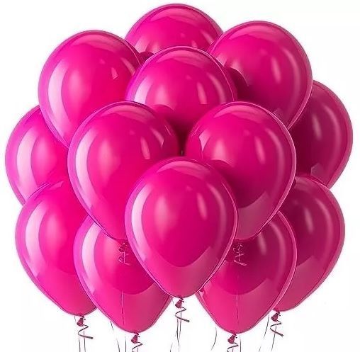 Pack 25 Set De Cumpleaños Globos fucsia-3
