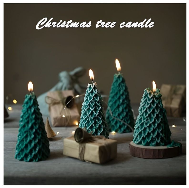 Pack 2 Moldes Resina Molde Velas Molde Resina Arbol Navidad-4
