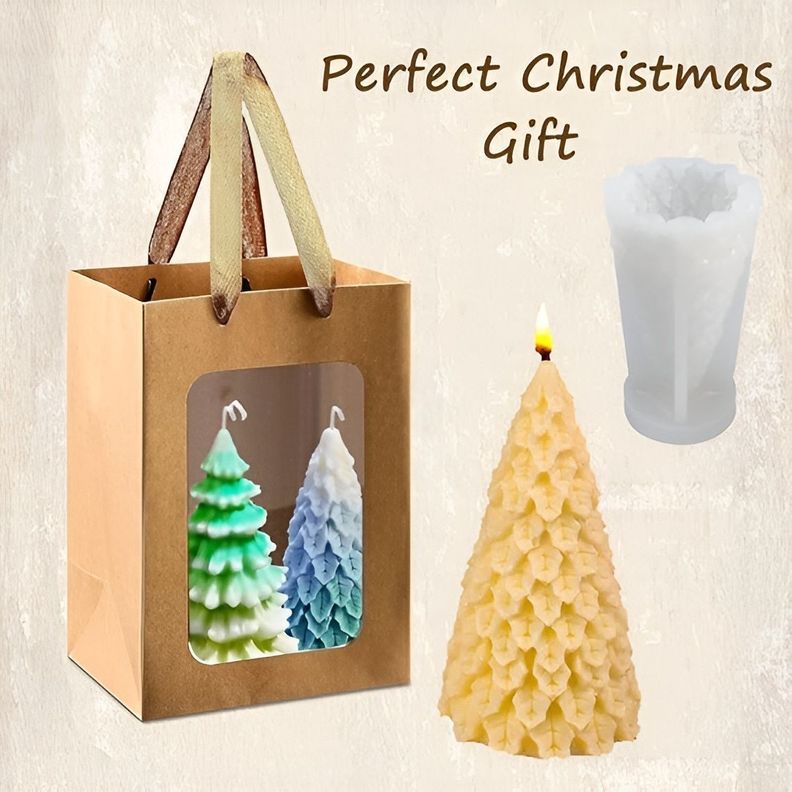 Pack 2 Moldes Resina Molde Velas Molde Resina Arbol Navidad-6