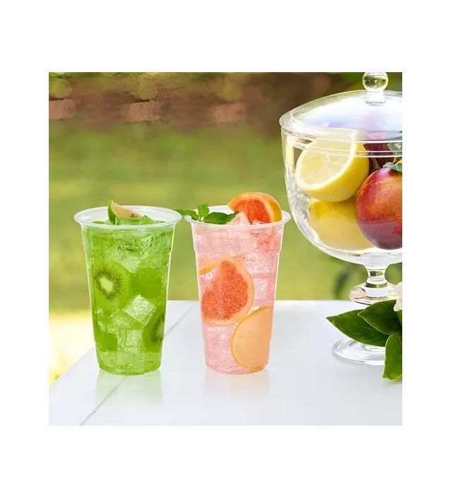 100 Vaso Plastico Desechable Vasos Transparentes 16oz 500ml-5