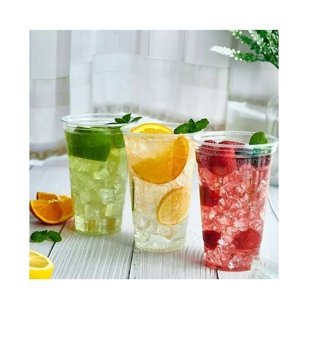100 Vaso Plastico Desechable Vasos Transparentes 16oz 500ml-6