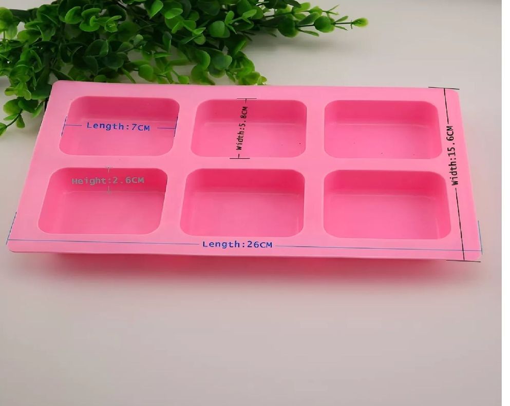 X2 Molde Silicona Reposteria Moldes Para Jabones Barra 6cav-1