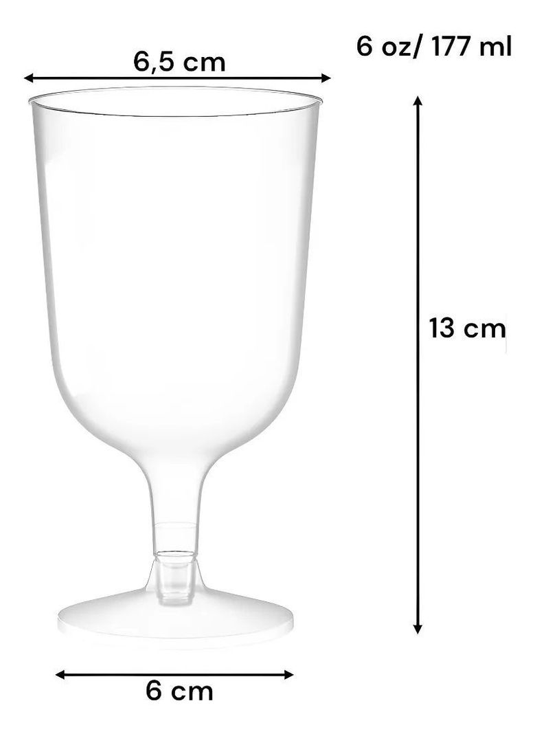 50 Copas De Vino Copa Acrilico Copa Plastico Copas 6oz/177ml-2