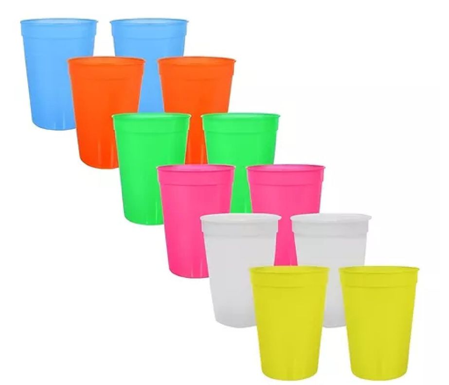 12 Vasos Plasticos Vasos Reutilizables Plasticos Vasos 450ml-0
