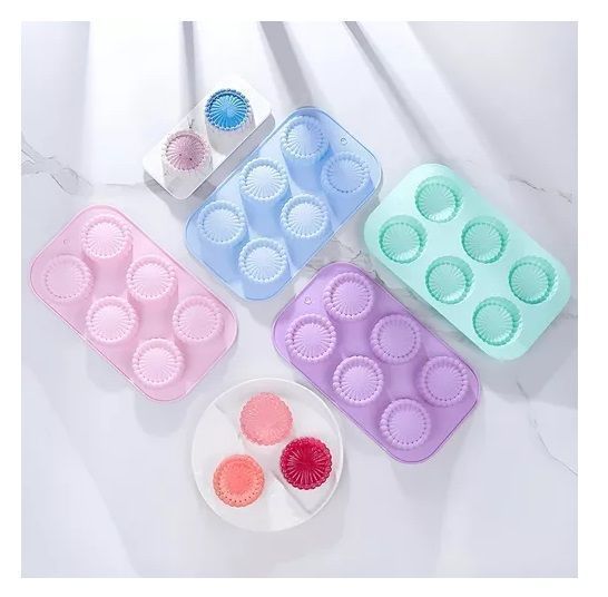 Set X2 Moldes Reposteria Molde Queque Molde Silicona Flor 6c-3