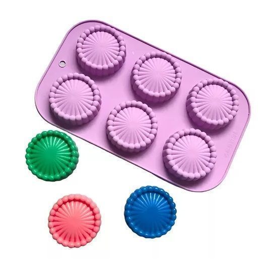 Set X2 Moldes Reposteria Molde Queque Molde Silicona Flor 6c-0