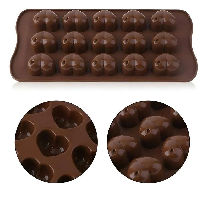 Pack X4 Moldes Para Chocolate Moldes Reposteria Corazon 15c-1