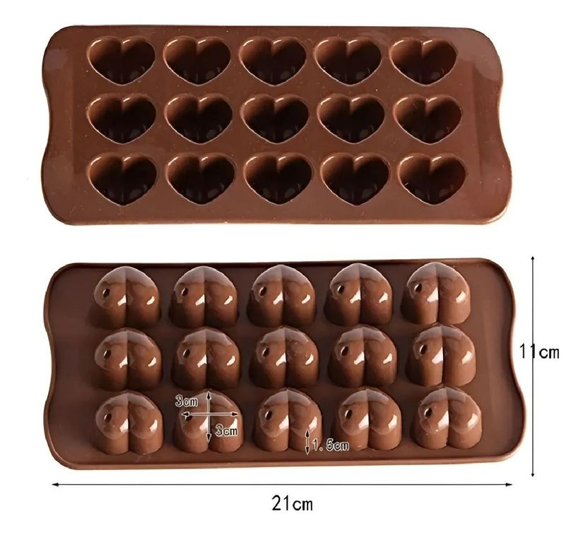 Pack X4 Moldes Para Chocolate Moldes Reposteria Corazon 15c-2