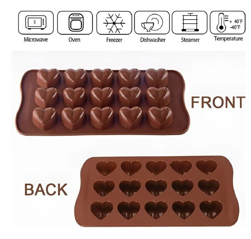 Pack X4 Moldes Para Chocolate Moldes Reposteria Corazon 15c-3