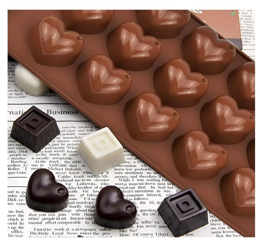 Pack X4 Moldes Para Chocolate Moldes Reposteria Corazon 15c-4