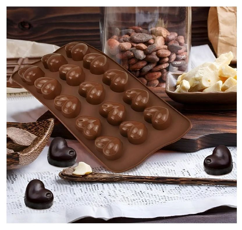 Pack X4 Moldes Para Chocolate Moldes Reposteria Corazon 15c-6