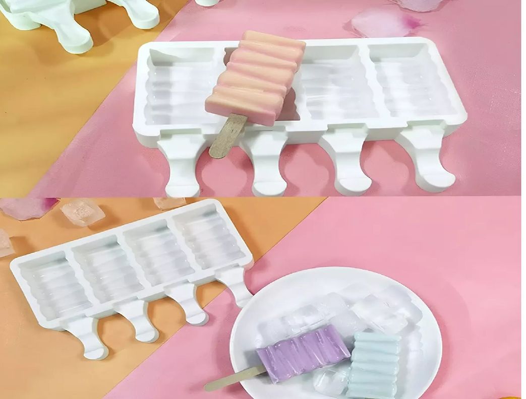 Set X4 Moldes De Silicona Para Helados Molde Helado Pale419-5