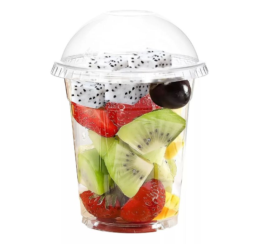 100 Vasos Plasticos Desechables Vaso Tapa Domo Sin Hoyo 20oz-1