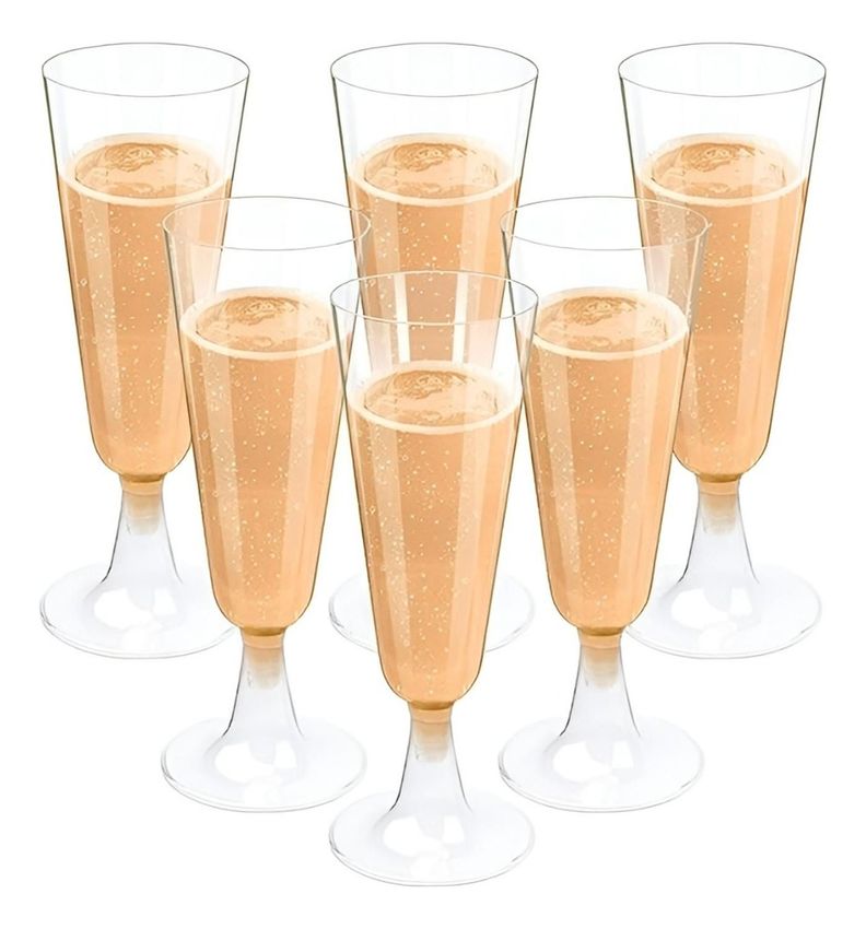 20 Copas De Champagne Copa Acrilico Copas Champana 5oz/162ml Transparente Surtido [ 999 ]