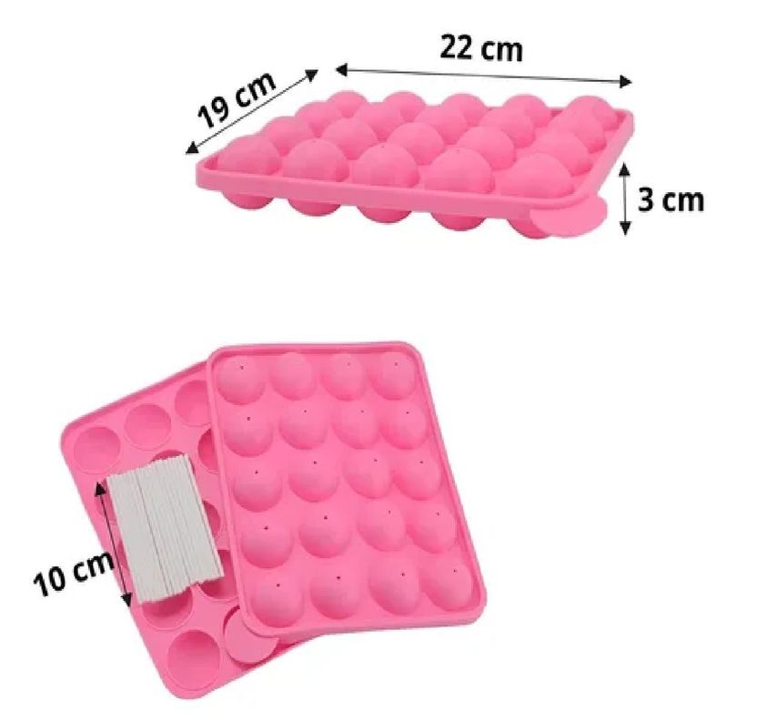 Moldes Silicona Queque Moldes Reposteria Cake Pops 20cav-1