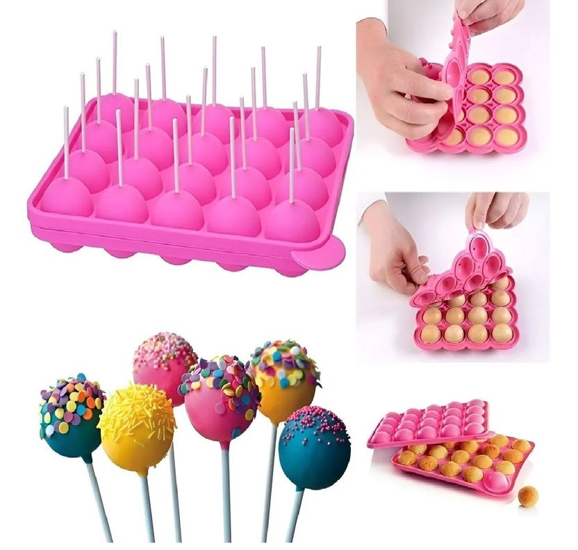 Moldes Silicona Queque Moldes Reposteria Cake Pops 20cav-2