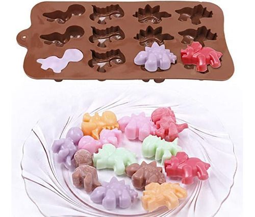 Pack X4 Moldes De Chocolate Dino Molde Chocolate Dinosaurios-6