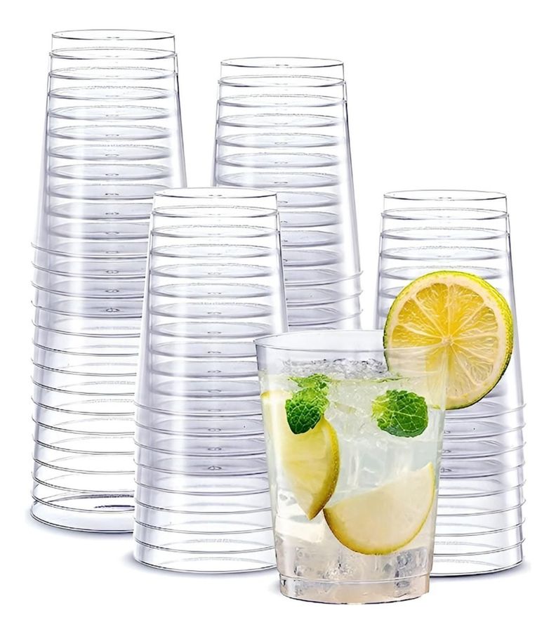 25 Set Vasos Desechables Vaso Plastico Vaso Acrilicos 438ml Azul