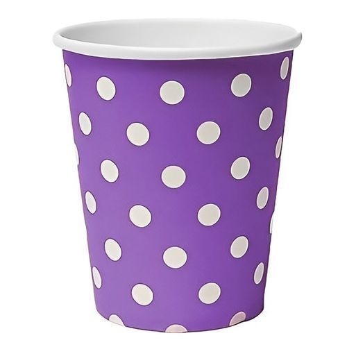 10 Vasos Desechables Decoración Cumpleaños Morado-0