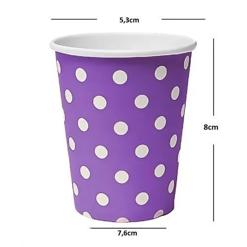 10 Vasos Desechables Decoración Cumpleaños Morado-1