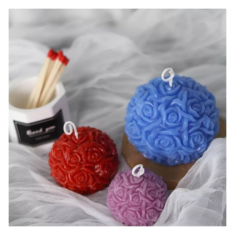 X2 Moldes Para Hacer Velas Moldes Resina Molde Vela Rosas 3d-1