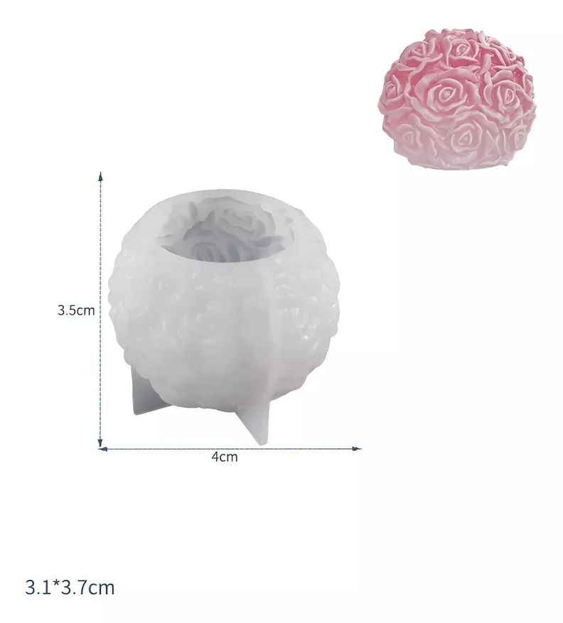 X2 Moldes Para Hacer Velas Moldes Resina Molde Vela Rosas 3d-4
