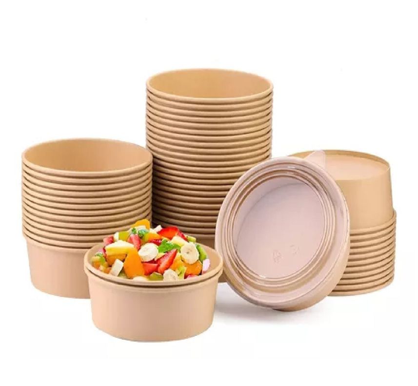 200 Bowls Plastico Bowl Con Tapa Bowl Kraft Envases 1300cc-0