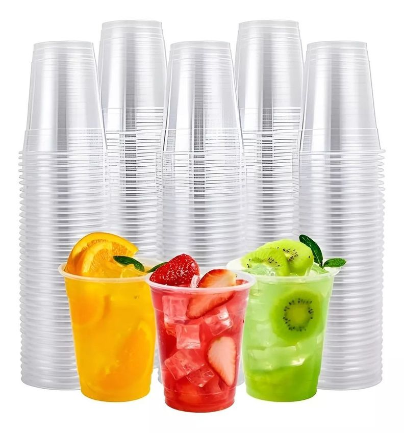 50 Vasos Plasticos Desechables Vasos Para Bebidas 13oz 400ml-0