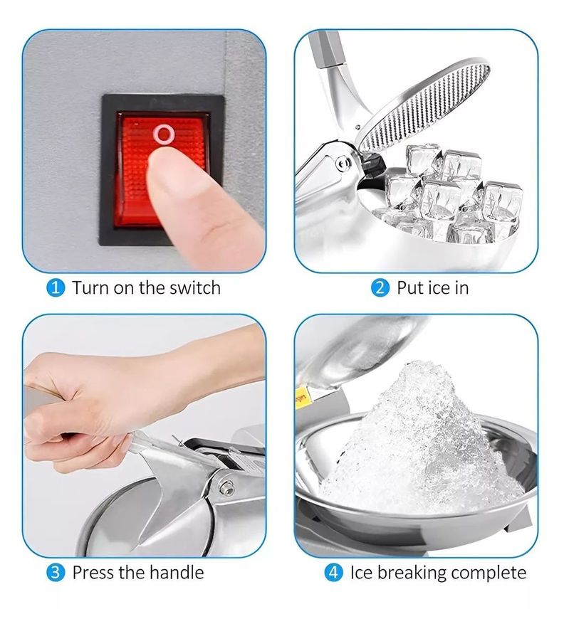 Trituradoras De Hielo Electrica Maquina Hielo Picador 550w-3