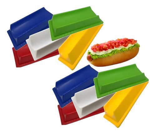 X5 Porta Completos Plástico Completero Reutilizable Hot Dog -4