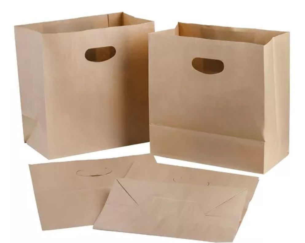 50 Bolsas Papel Bolsas Papel Kraft Bolsa Con Manilla 28x28cm50 Bolsas Papel Bolsas Papel Kraft Bolsa-0