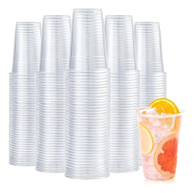 200 Vasos Plasticos Desechables Vasos Para Bebida 13oz 400ml Trasparente