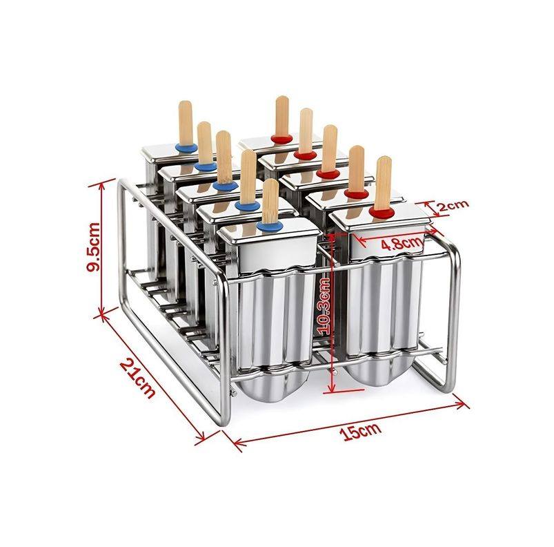 Molde Helados Moldes Reposteria Molde Helado Paletas 10cav-2