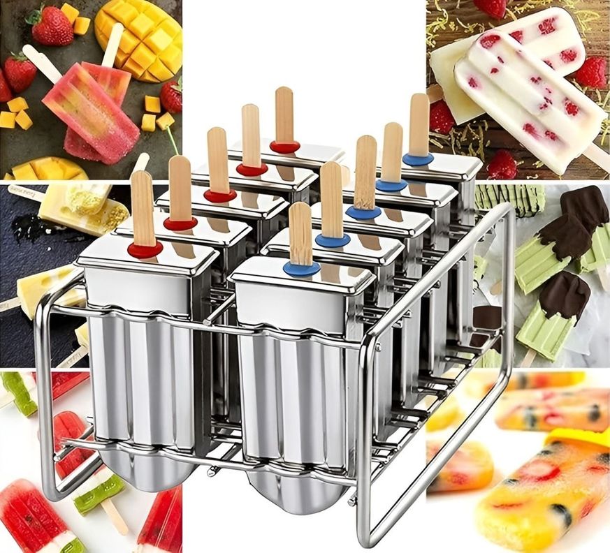 Molde Helados Moldes Reposteria Molde Helado Paletas 10cav-1