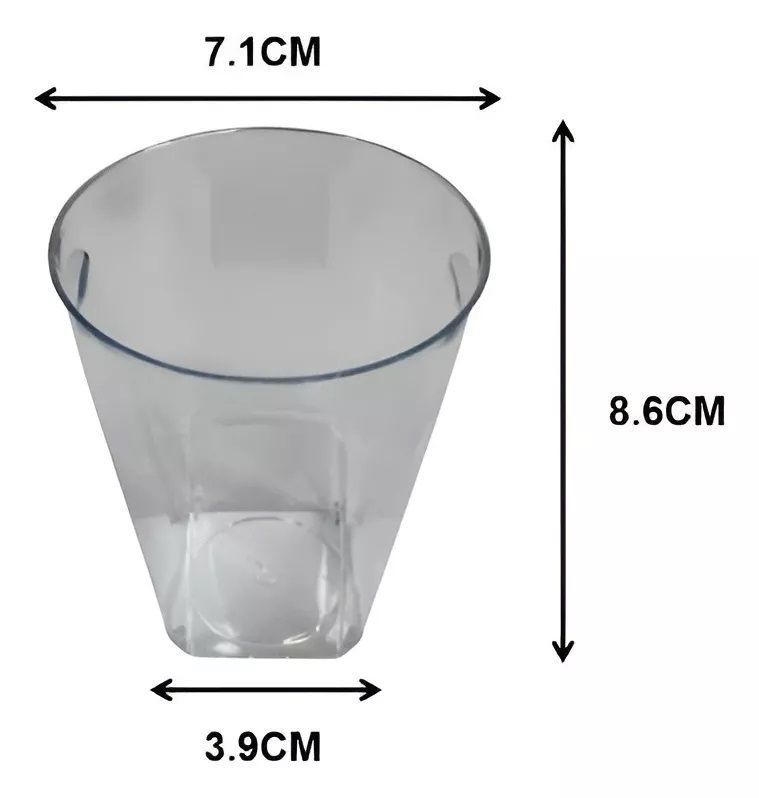 Pack X100 Vasos Plasticos Pocillos Para Postres Vasos 200ml-1