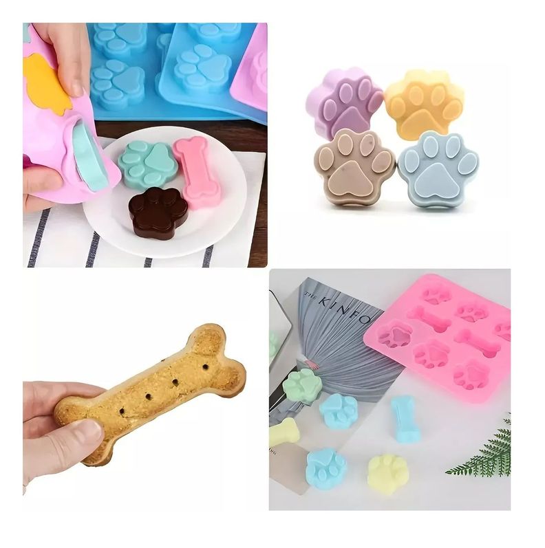 X4 Moldes Silicona Reposteria Molde Chocolate Mascotas 8cavi-3