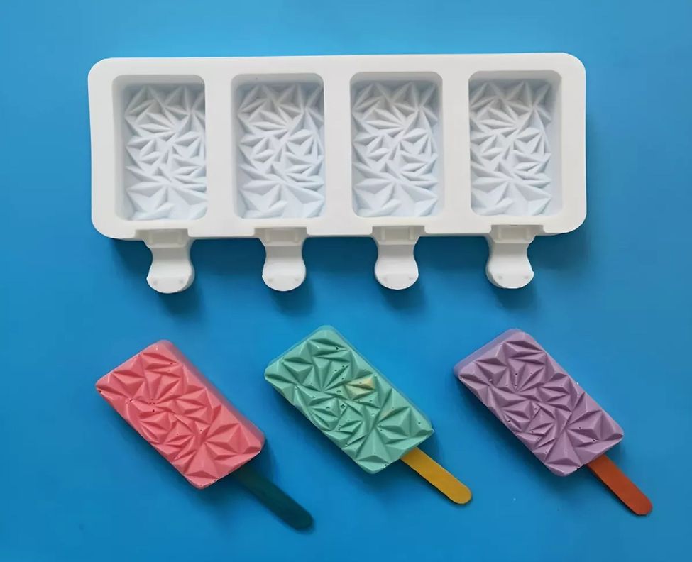 X4 Molde Helados Molde Paletas Moldes De Silicona Reposteria-4