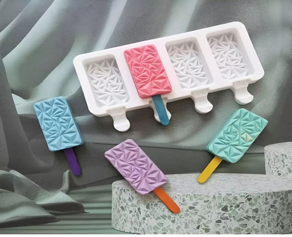 X4 Molde Helados Molde Paletas Moldes De Silicona Reposteria-5