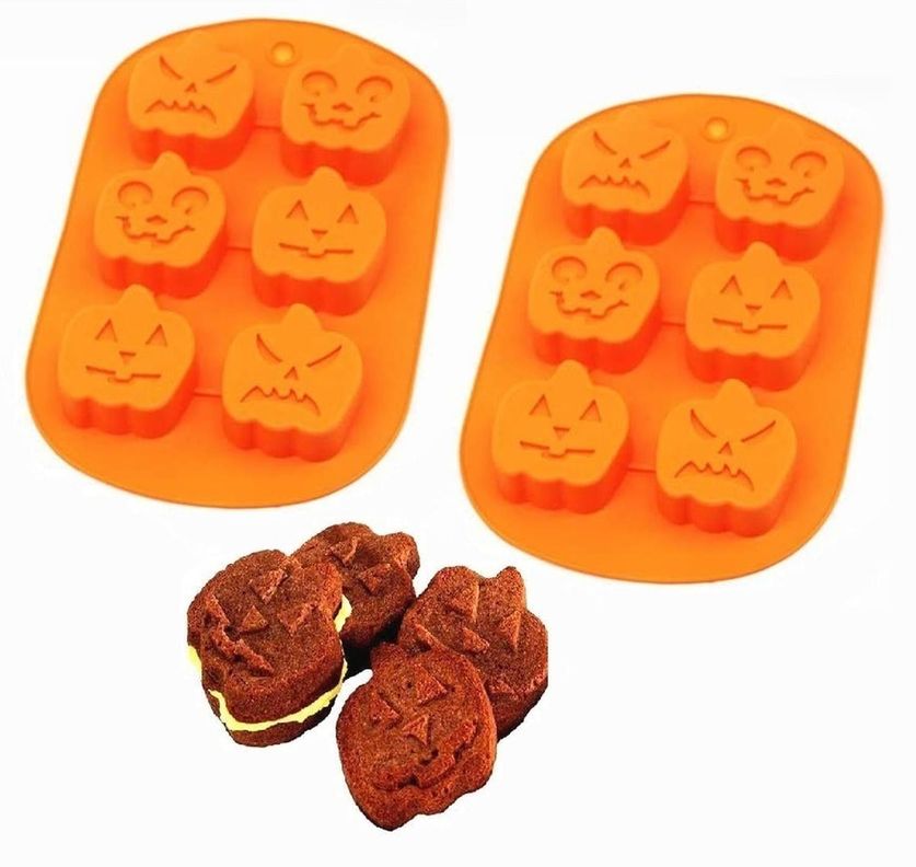 X2 Moldes Halloween Moldes Silicona Halloween Molde Calabaza Naranja Naranjo