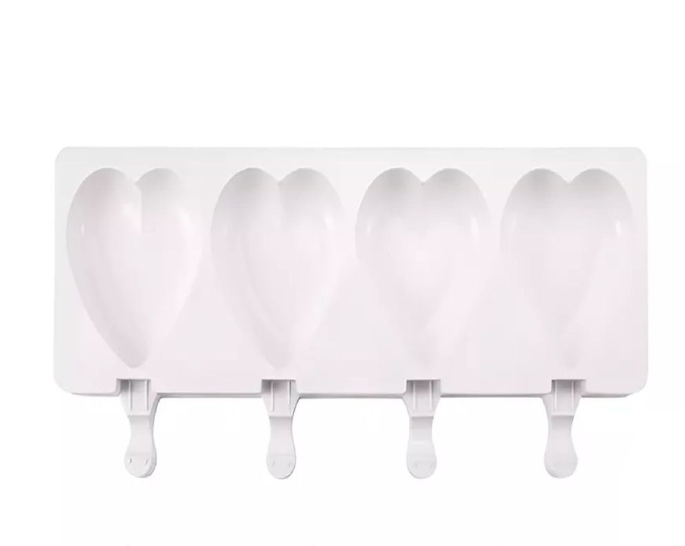 X2 Moldes Para Helados Molde De Silicona Para Helado Corazon-0
