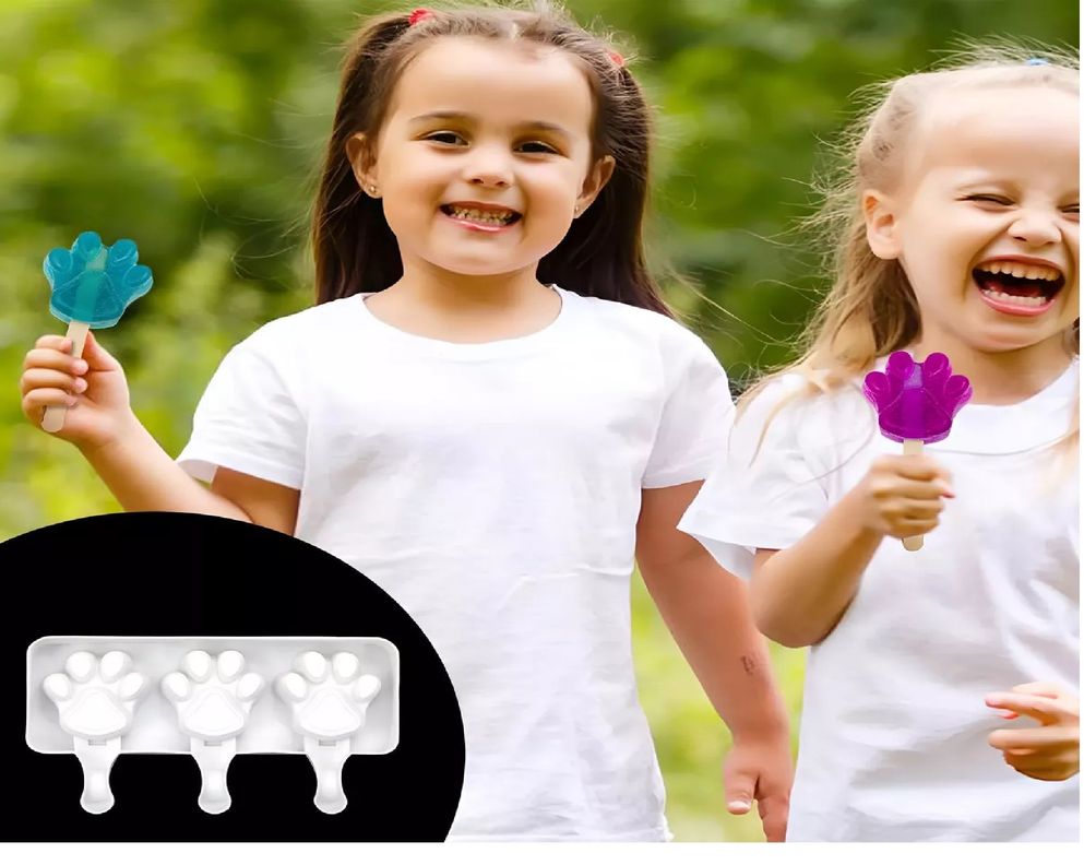 X4 Molde Helado Silicona Molde Helados Moldes Paleta Patitas-4
