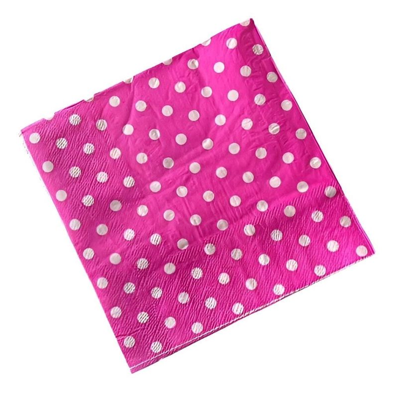 20 Servilletas Decoracion De Cumpleaños fucsia-3