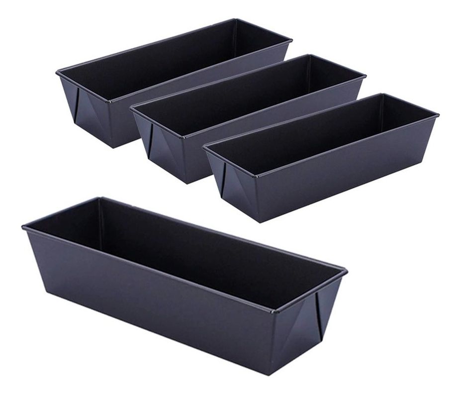 4 Molde Pan Molde Para Pan De Molde Rectangular Queque 30cm Gris