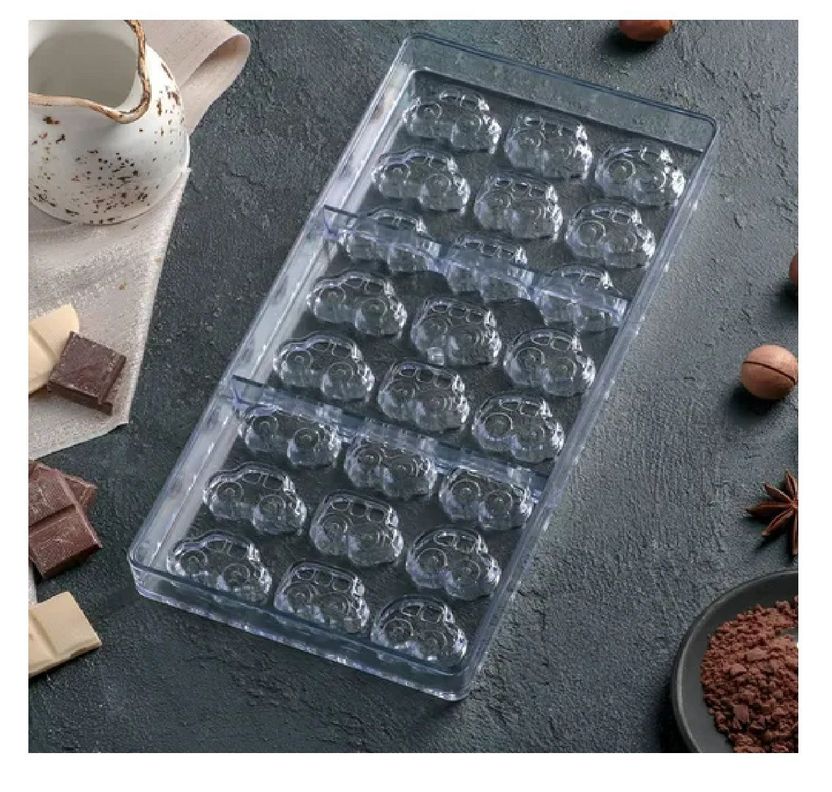 Moldes Policarbonato Molde Para Chocolate Molde Autos 24 Cav-3