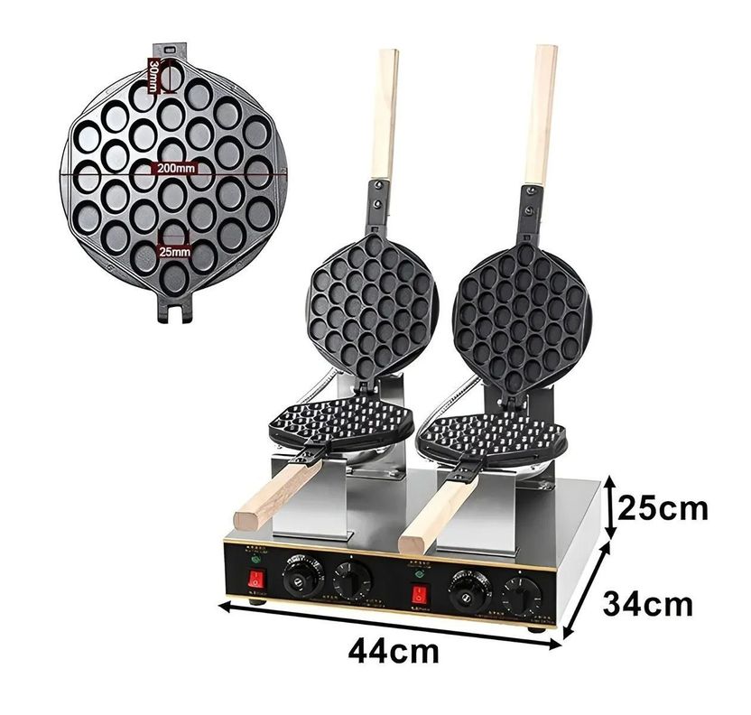 Waflera Doble Wuafleras Wafleras Con Formas Waffles Burbuja-1