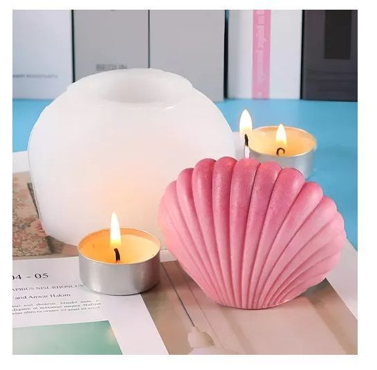 Moldes Para Hacer Velas Pequeñas Molde Jabones Concha De Mar-1