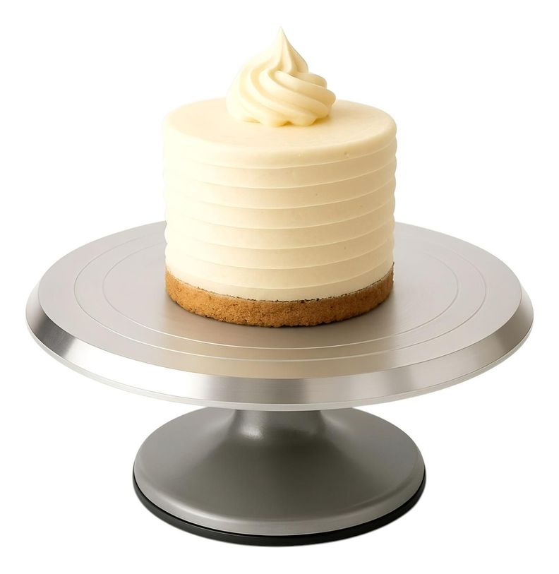 Base Torta Base Giratoria Torta Base De Torta Circular 25cm Plateado