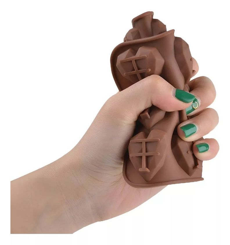 2 Moldes Mini Corazon Diamante Molde Corazón Geometrico 15-3