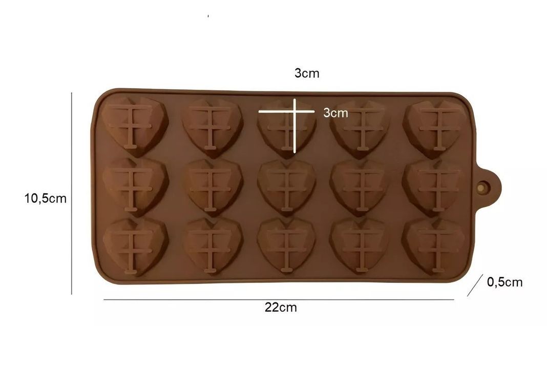2 Moldes Mini Corazon Diamante Molde Corazón Geometrico 15-5