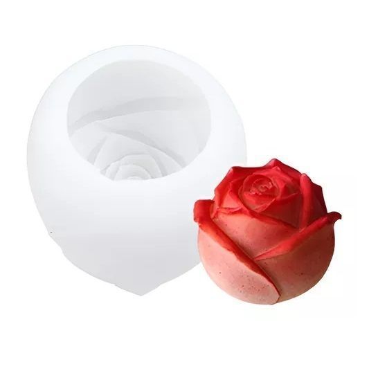 Molde Silicona Moldes Para Hacer Velas Molde Jabones Rosa 3d-1